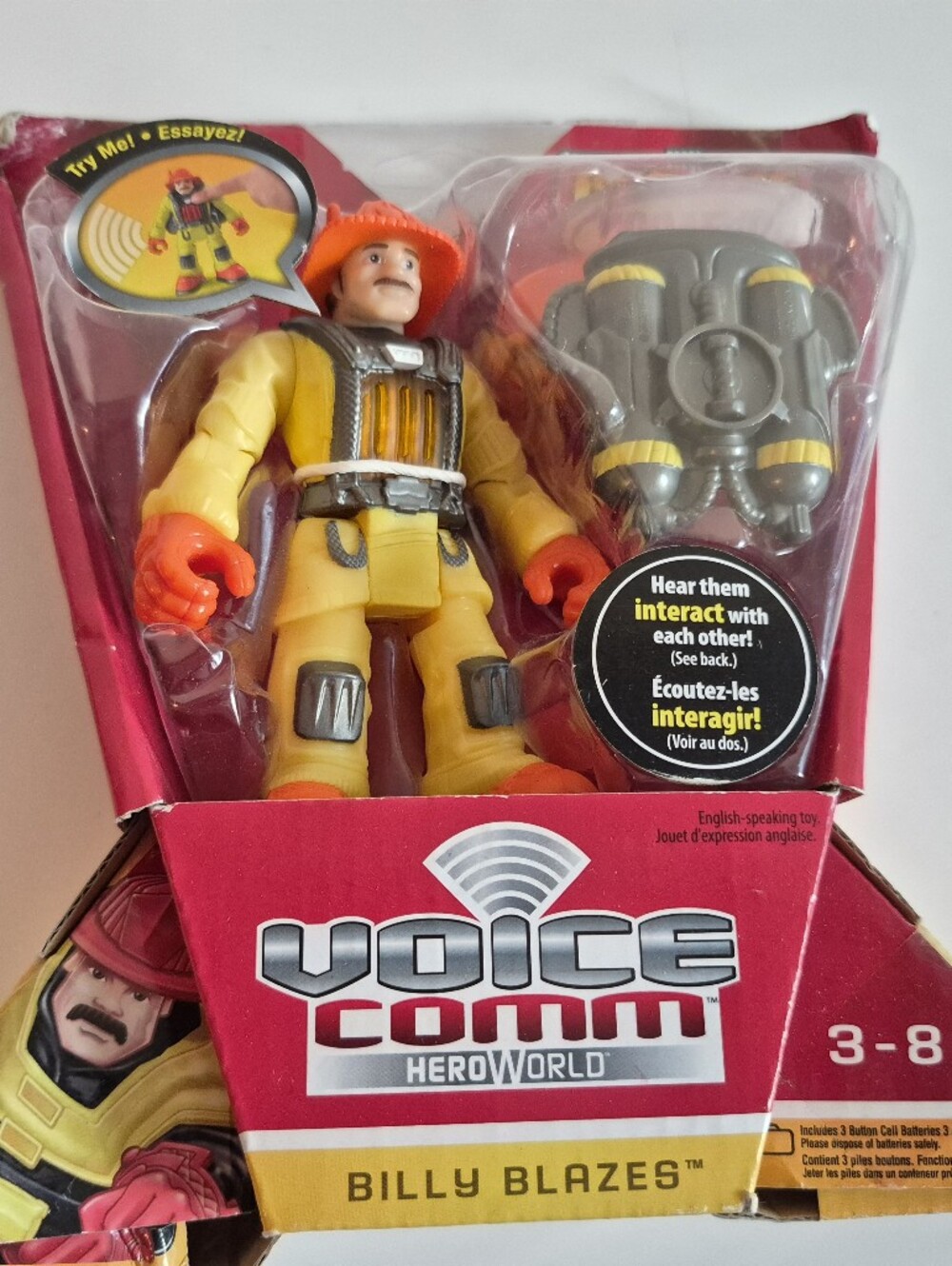 Voice Comm Billy Blazes Action Figure 2012 New Working